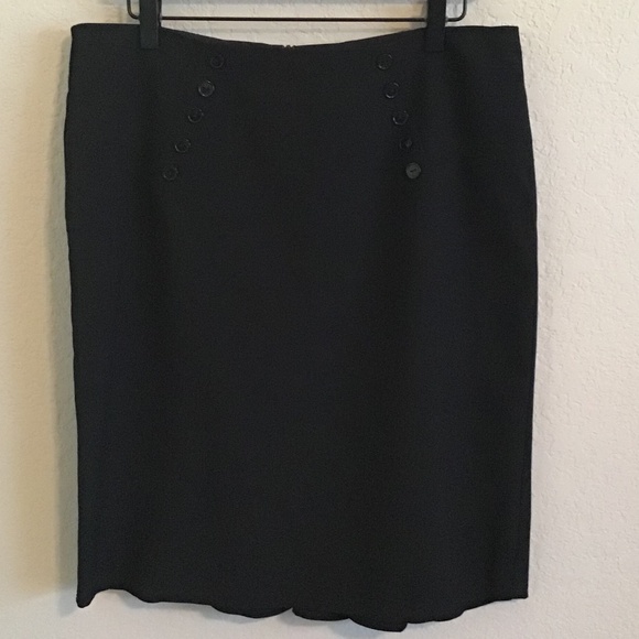 Bwear Byer California black pencil skirt ruffled - Picture 1 of 6